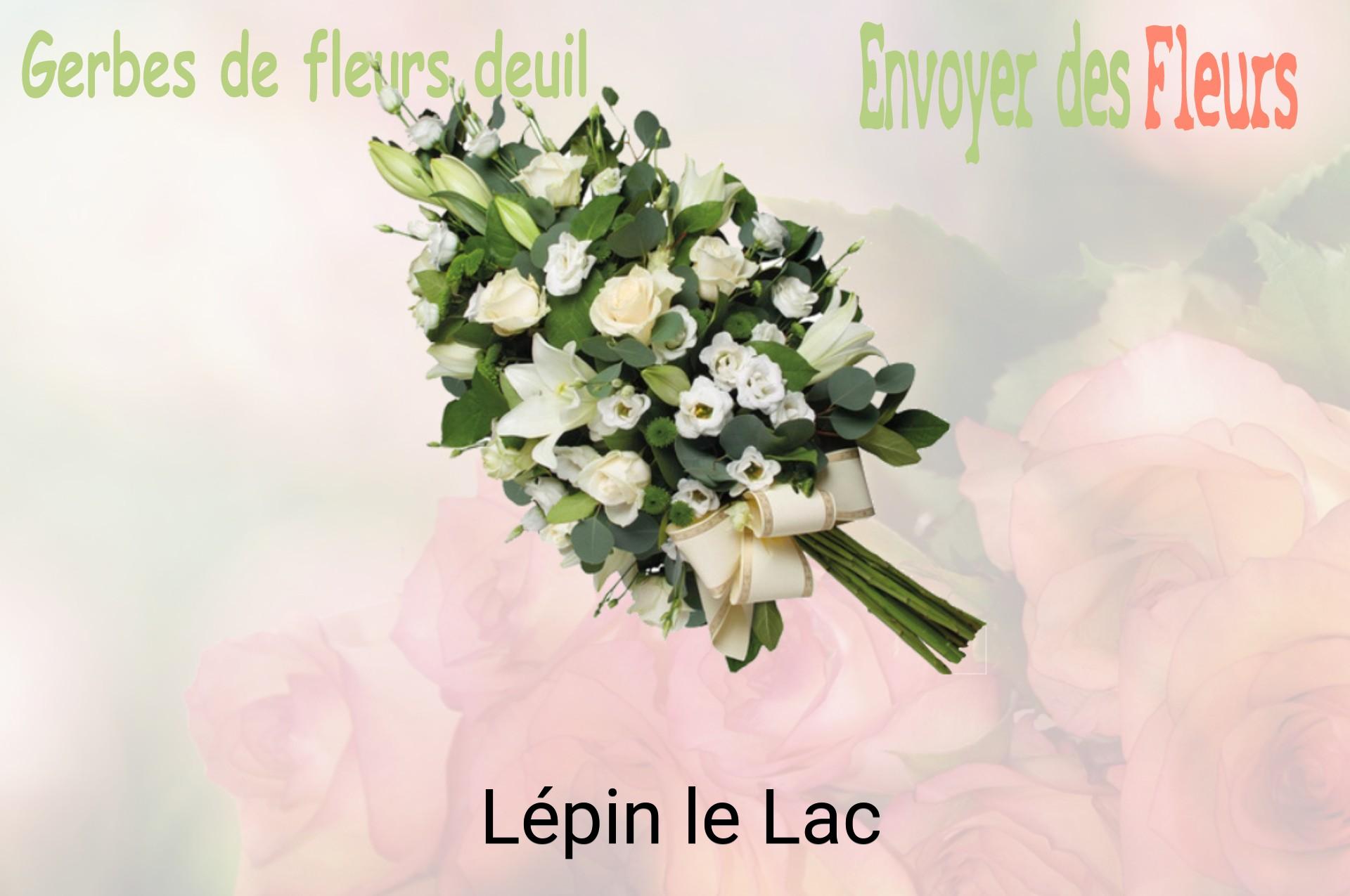 Gerbe de fleurs de deuil livrée à Lépin-le-Lac